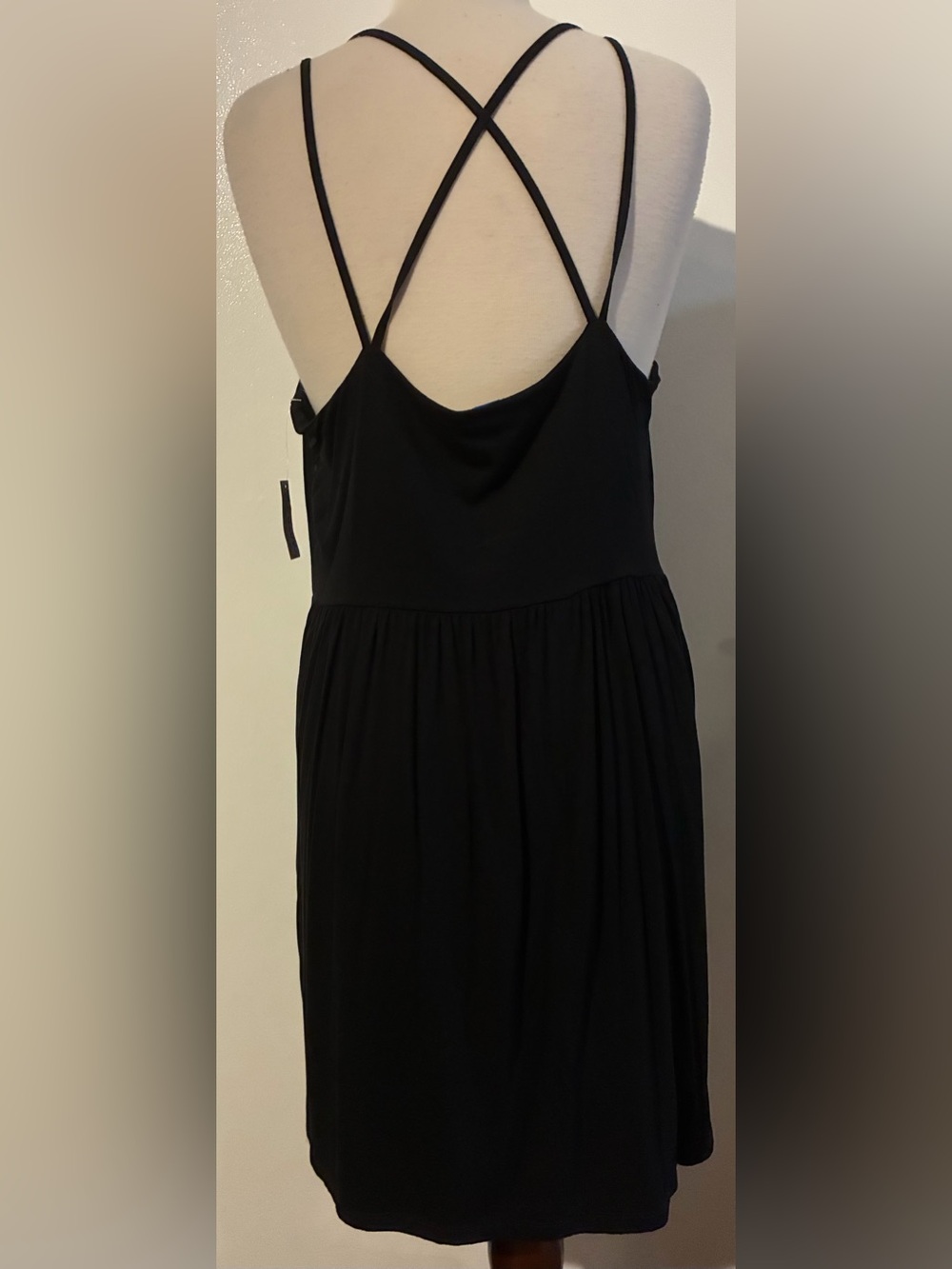 Old Navy Black Spaghetti-Crisscross Strap Mini Dress XL